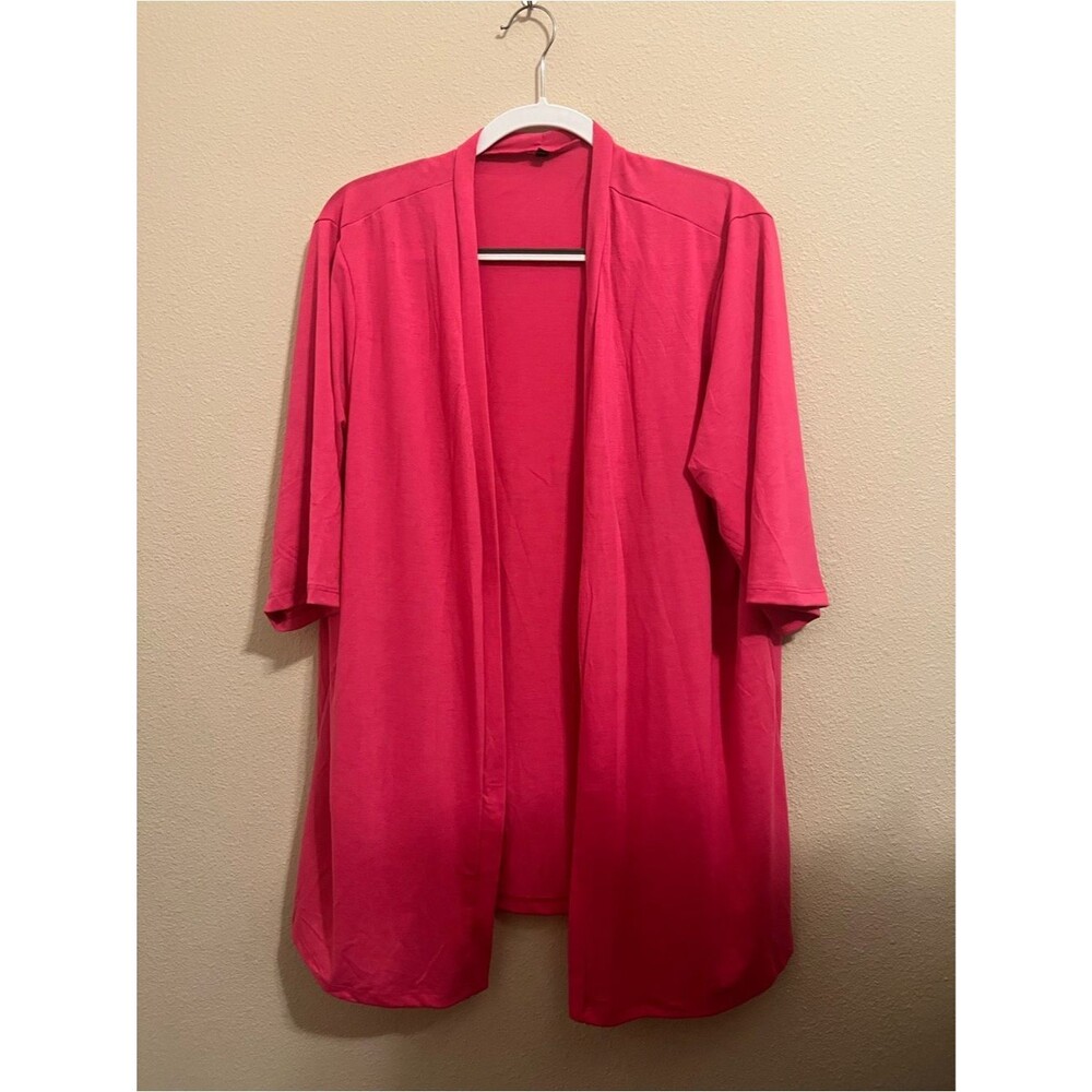 Open-Front Pink Women's Cardigan Sweater
